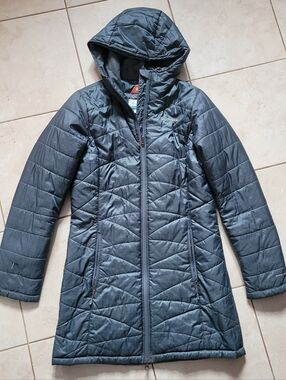 Columbia Women's Hooded Long Puffer Coat - Dark Blue
